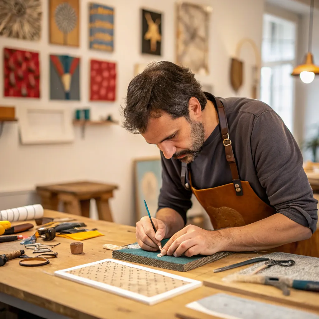 Creative artisan at work